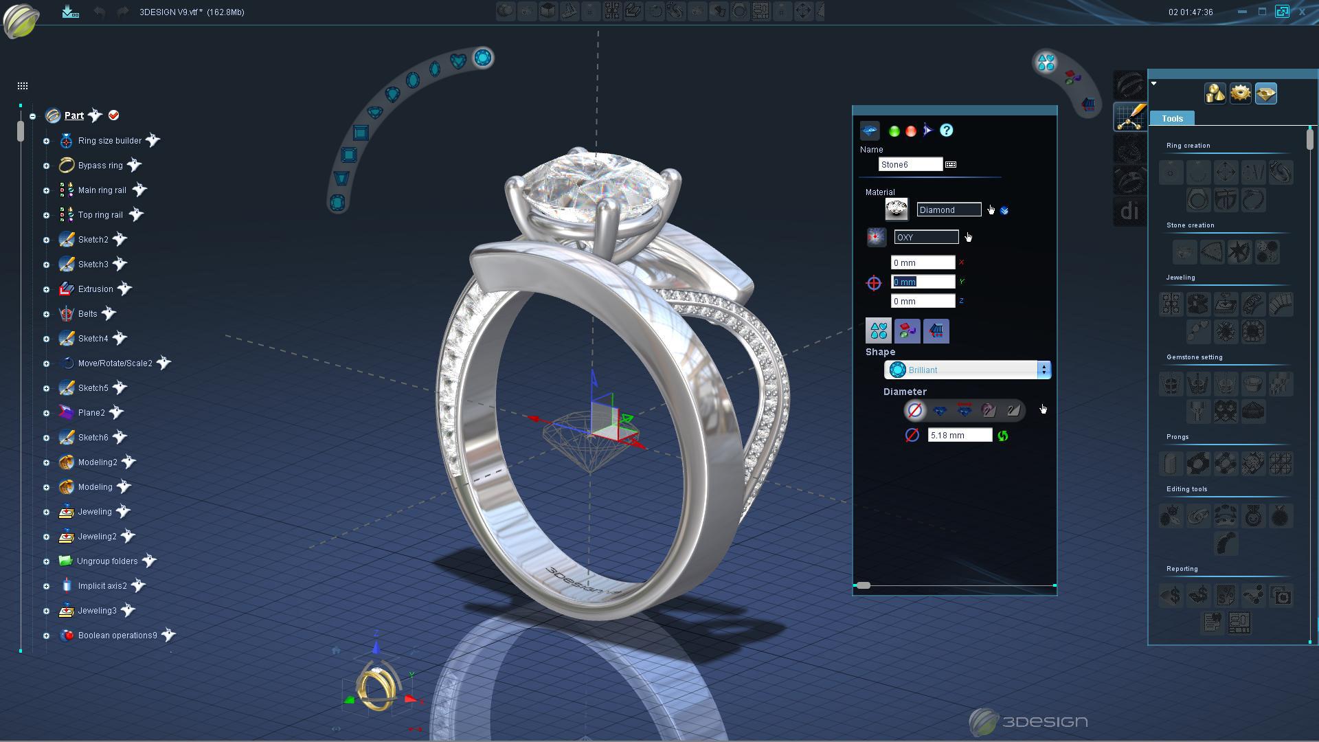 Twisted Engagement Solitaire Ring 3D CAD Design-O11031: Jewelry Diamond  Engagement Ring 3D Print CAD Model - Kindle edition by Tuffenkjian, Pierre.  Crafts, Hobbies & Home Kindle eBooks @ Amazon.com.
